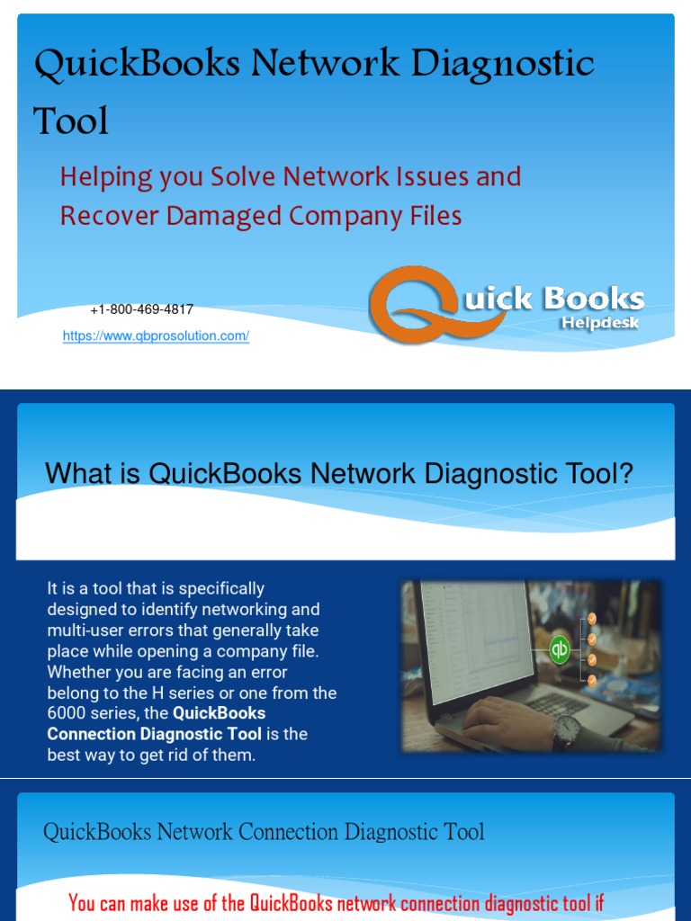 QuickBooks Network Diagnostic Tool Guide | PDF | Quick Books | Computer ...