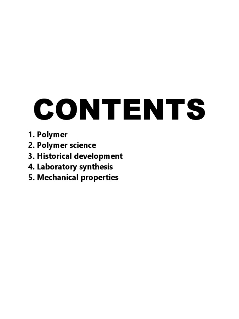 Overview of Polymer Science | PDF | Polymers | Macromolecules