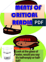Key Elements of Critical Reading