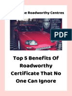 Top 5 Benefits of Roadworthy Certificate That No One Can Ignore