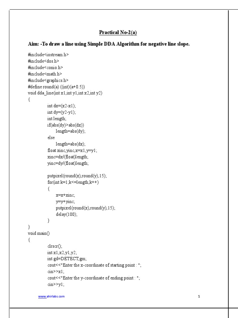 Practical No-2 CG | PDF | Algorithms | Areas Of Computer Science