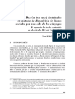 Desvíos (No Muy) Doctrinales en Materia de Disposición de Bienes Sociales Por Uno Solo de Los Cónyuges PDF