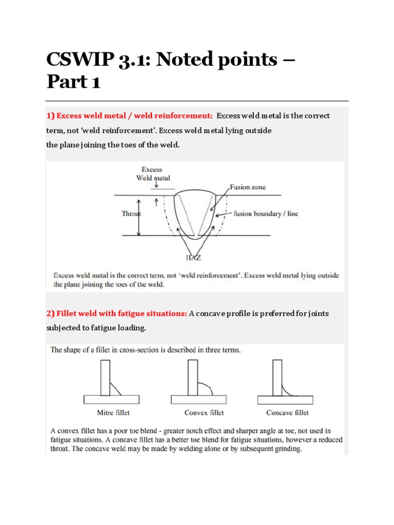 CSWIP 3.1: Key Welding Insights | PDF | Welding | Construction