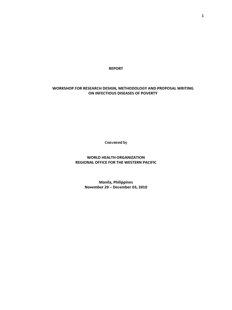 Research Design Methodology Proposal Writing Workshop | PDF | Medicine ...