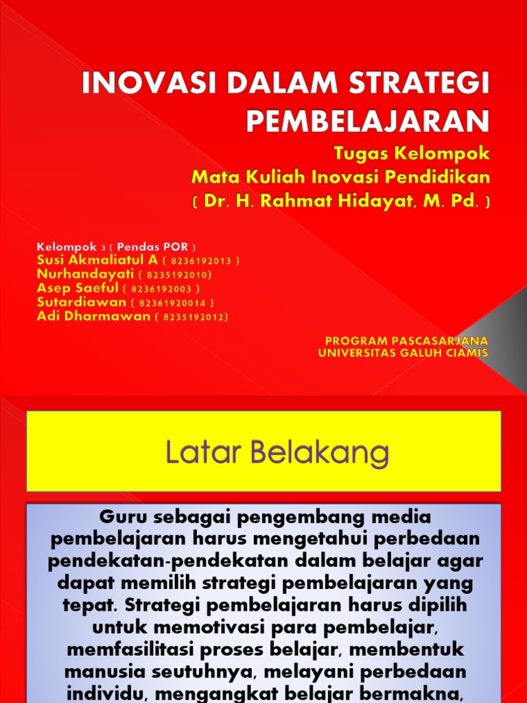 Inovasi Pembelajaran di Sekolah Dasar | PDF | Karier & Perkembangan