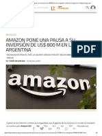 Amazon pone una pausa a su inversión de US$ 800 M en la Argentina _ Noticia de Negocios _ Infotechnology.com