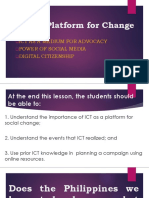 ICT As A Platform For Change