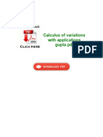 Calculus of Variations With Applications Gupta PDF