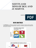 Benefits and limitations of BCG and GE matrices