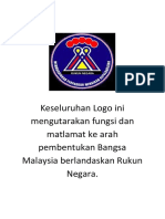 Keseluruhan Logo Ini Mengutarakan Fungsi Dan Matlamat Ke Arah Pembentukan Bangsa Malaysia Berlandaskan Rukun Negara