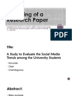 Critiquing A Research Paper