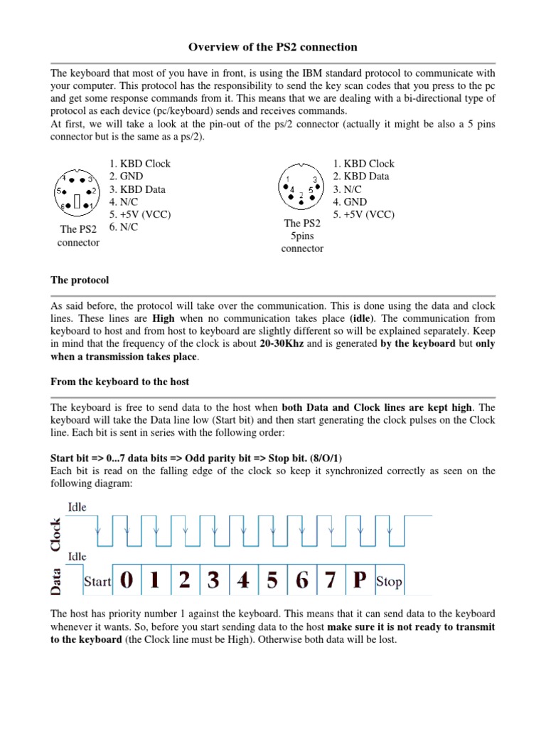 PS2 Protocol PDF Digital Technology Computer Architecture