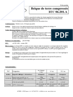 Fiche produit - Brique de terre compressee BTC