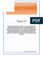 Tema 31 - Archivo Judicial PDF