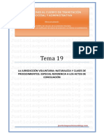 Tema 19 - Jurisdicción Voluntaria PDF