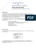 InDesign Preset and PEU5 Instructions