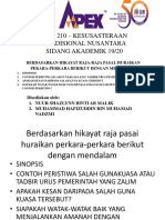 HKN 210 - Kesusasteraan Tradisional Nusantara