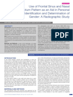 2017 - Use of Frontal Sinus & Nasal Septum Pattern As An Aid in Personal Identification and Determination of Gender A Radiography Study