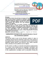 ARTICLE REVUE ELWAHATE Stratégies Argumentatives Dans Le Discours Rapporté Cas de L'argument Ad Hominem