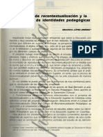 El Proceso de Recontextualización y La Construcción de Identidades Pedagógicas