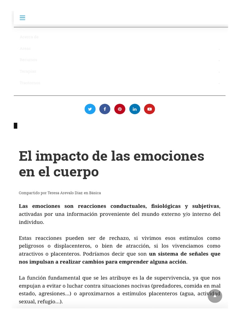 Emociones y su impacto en el cuerpo | PDF | Las emociones | Cerebro