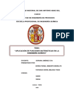 Aplicación de Funciones Matemáticas en La Ingeniería Química