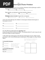 Punnett Square Practice Worksheet (Edited) PDF