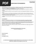 Constancia De Residencia Cne Pdf Gobierno
