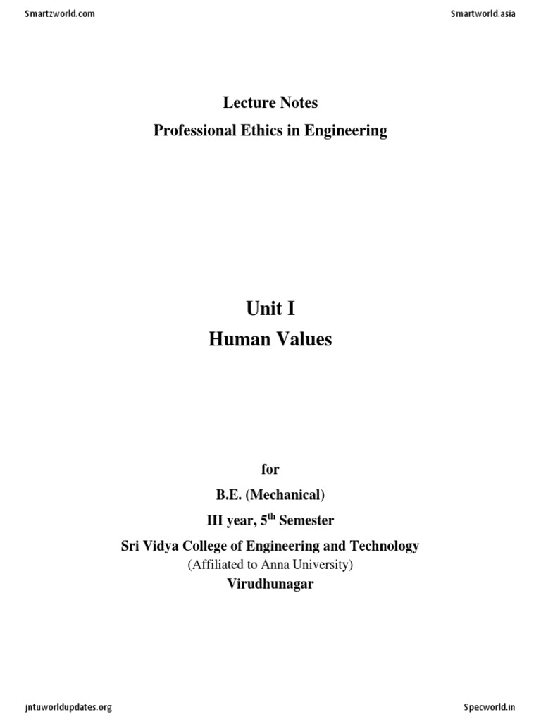 Professional Ethics in Engineering Notes | PDF | Engineering | Science ...