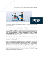 Discapacidad e Inclusión Laboral en Ecuador