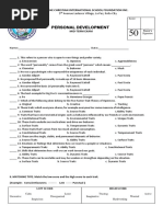 Personal Development (Midterm - Exam)