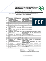 EVALUASI PELAKSANAAN PENINGKATAN MUTU KLINIS Dan Keselamatan 9.4.2