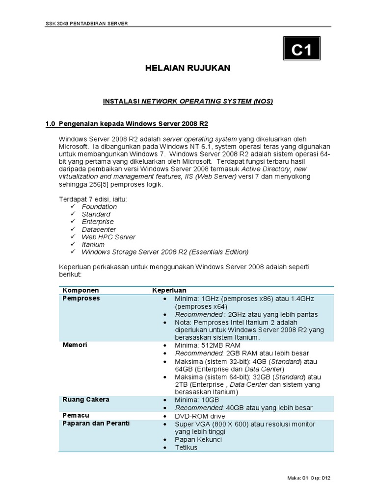 Ssk 3043 Pentadbiran Server Pdf