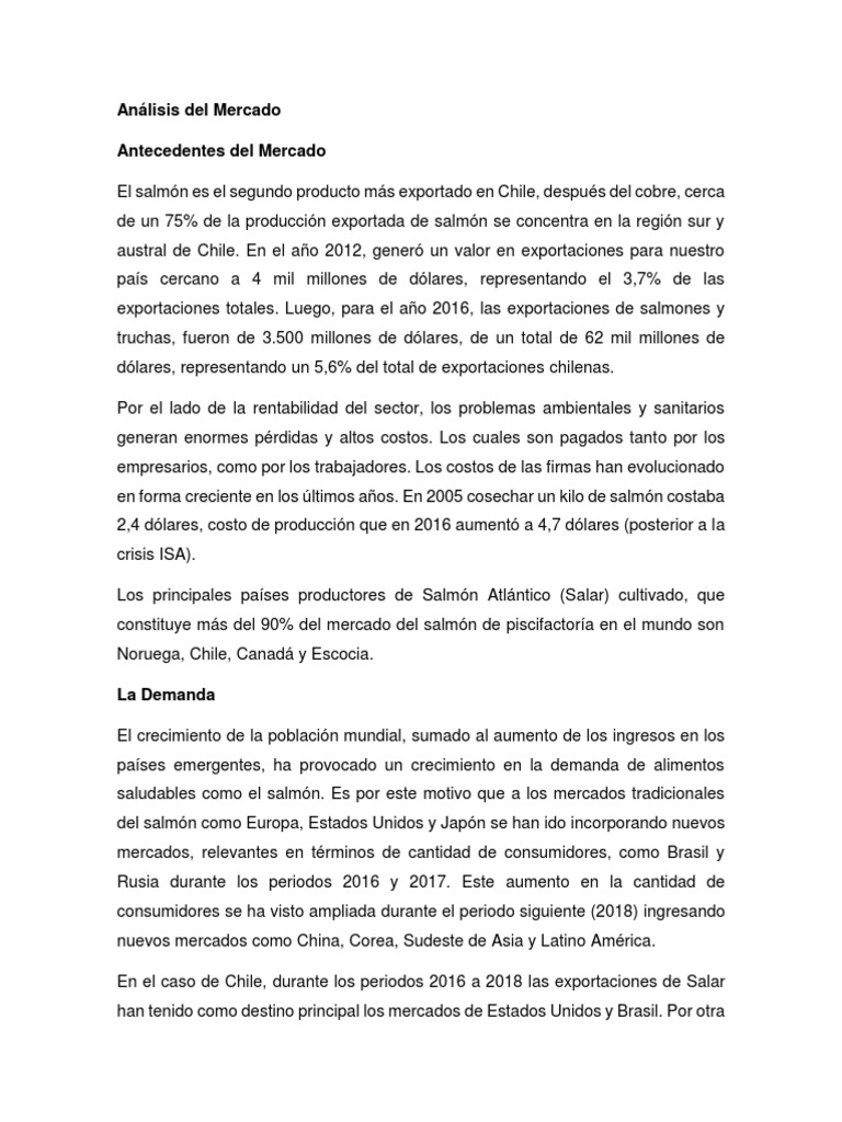 Salmon Microeconomia | PDF | Chile | Japón