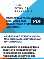 ESP 8 - MODYUL 10 Pagsunod at Paggalang