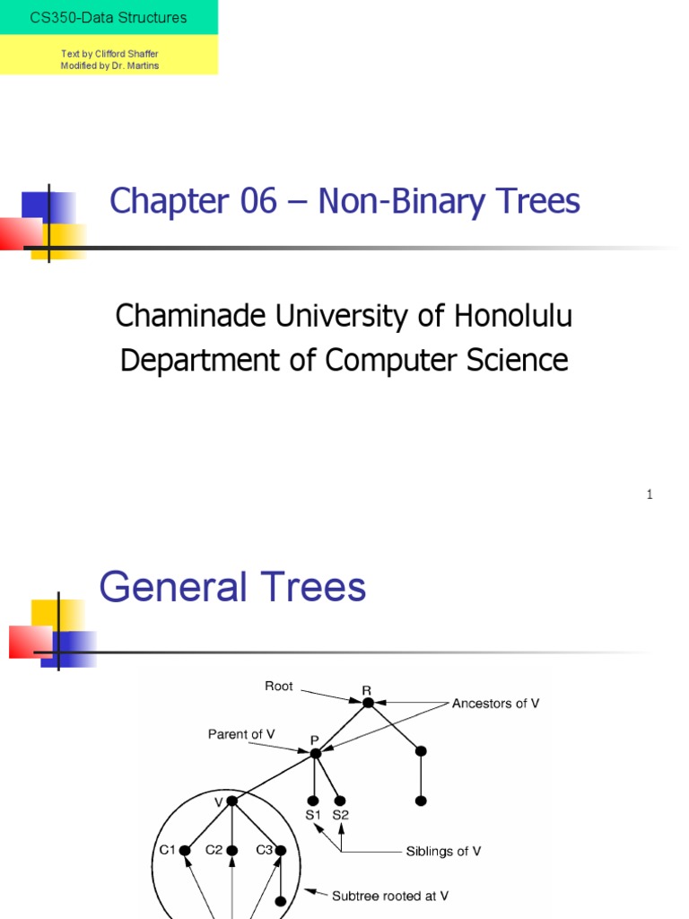 Non-Binary Trees and General Tree Structures | PDF | Algorithms And ...