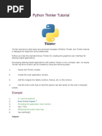 Tkinter Cheat Sheet | PDF | Menu (Computing) | Human–Computer Interaction