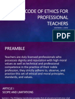 Code of Ethics For Professional Teachers