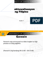 Aralin 7. Intelektuwalisasyon NG Filipino Asuncion
