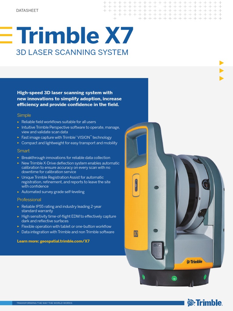Datasheet Trimble X7 | PDF | Image Resolution | Calibration