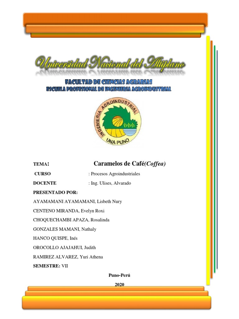 INFORME DE CARAMELO Z | PDF | Caramelo | Sacarosa