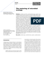 The Maturing of Microbial Ecology