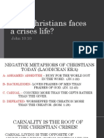 Why Christians Faces A Crises Life