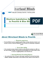 Riverland Blinds - Best Shutters Installation in Penrith