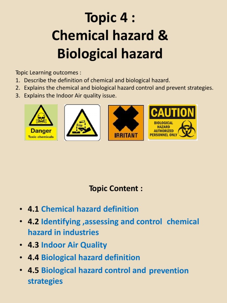 chemical hazard and biological hazard Personal Protective Equipment