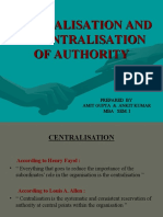 CENTRALISATION and Decentralisation