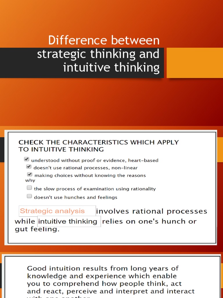 Intuitive thinking process picture