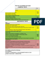 Btra PTP Calender 2019