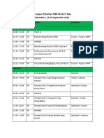 Jadwal Persiapan Pelatihan MBS