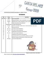 Carta Del Mes de Gener de 2020. Elisa Badia